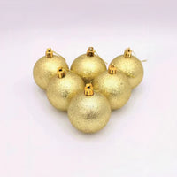 Gold Christmas Xmas Tree Ball Bauble Hanging Home Party Ornament Decoration(6pcs)