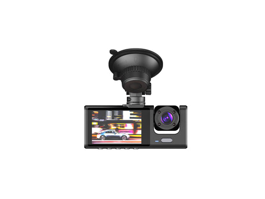 RYG 3 Camera Dash Cam 1080P Front and Inside 2 Inch Screen Dashcam Black Box Driver