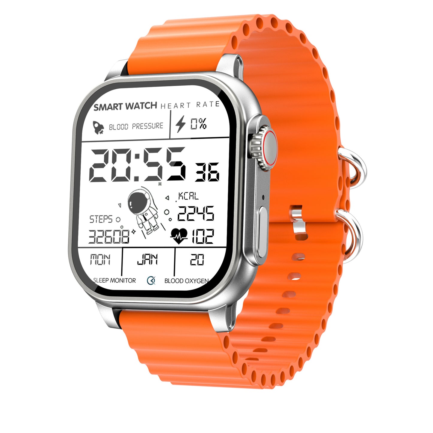 Global 4G Ultra Smart Watch 2.0 inch Screen - Orange