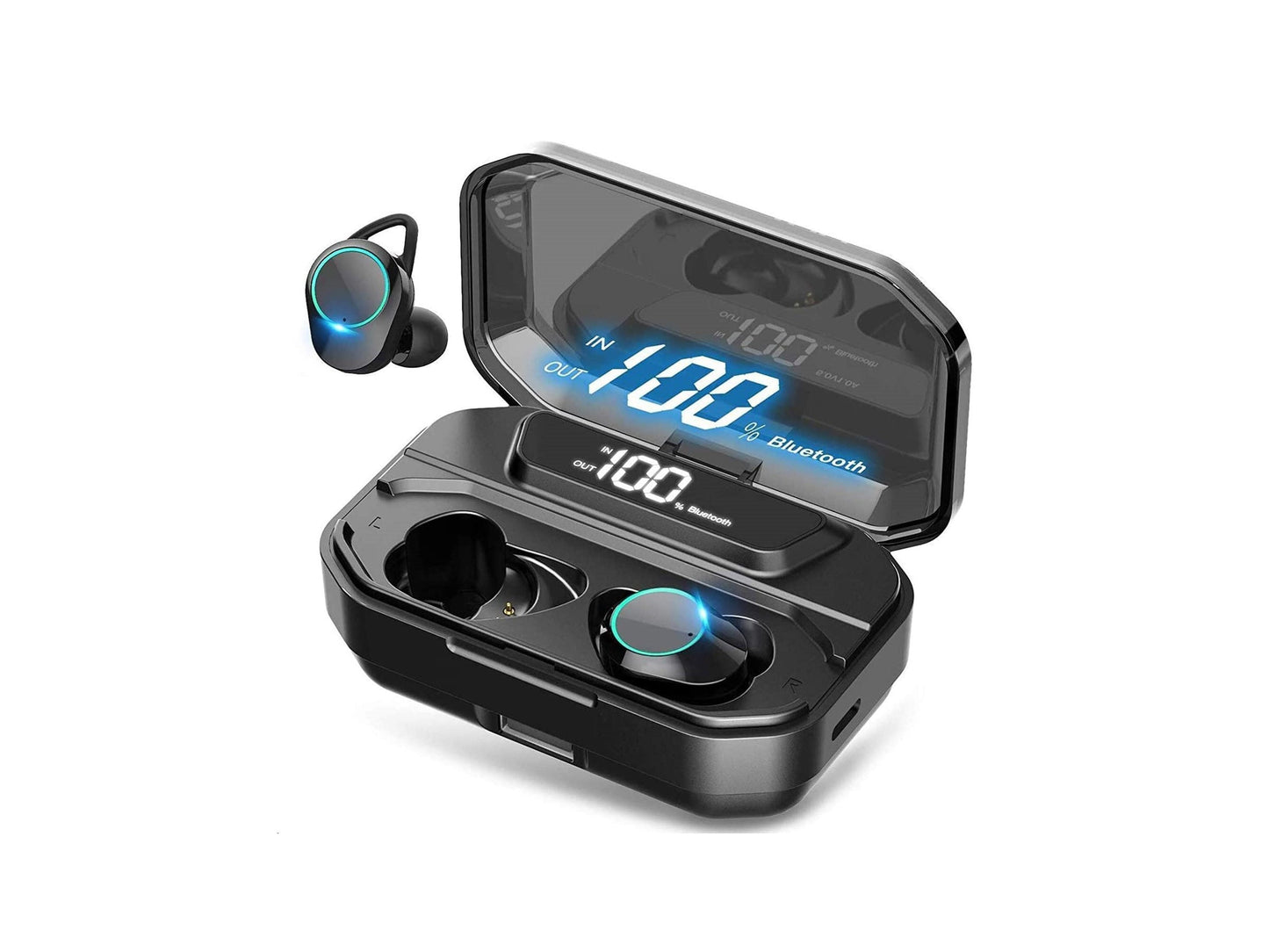 True Wireless Earbuds Bluetooth 5.0 IPX7 Waterproof with 3300mAh Charging Case