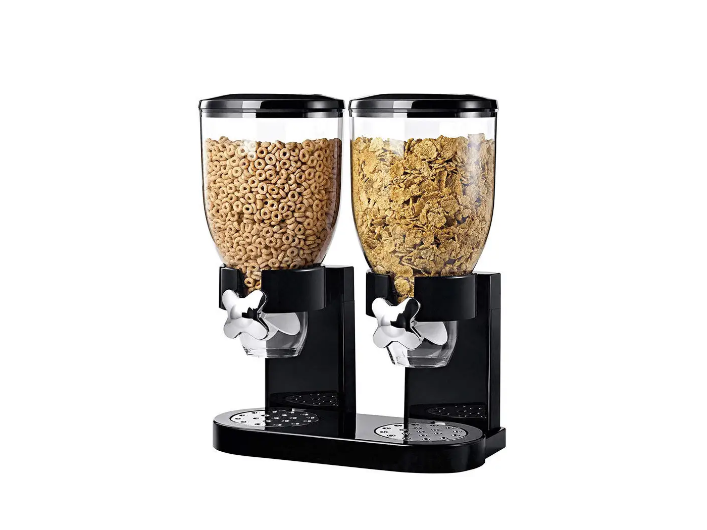 Large Double Cereal Dispenser Dry Food Grains Containers Nuts Storage Container