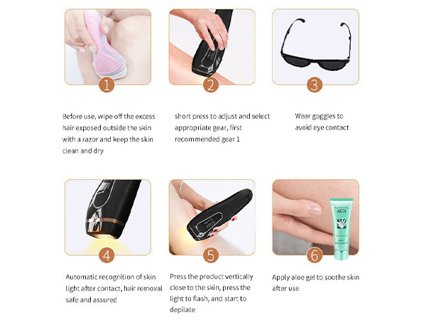 PANADOO Professional IPL Laser Epilator Long Term Hair Removal Device