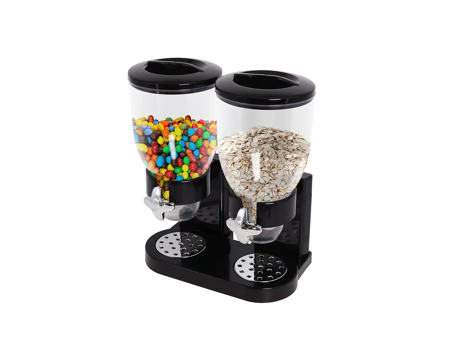 Large Double Cereal Dispenser Dry Food Grains Containers Nuts Storage Container