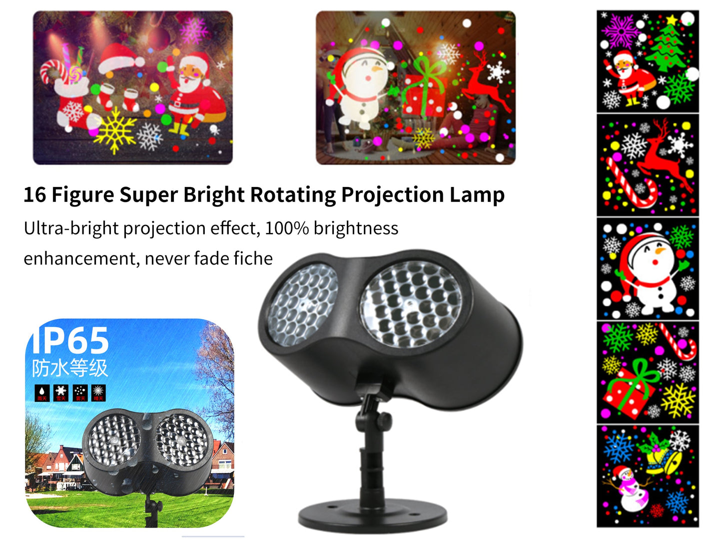 Outdoor waterproof Christmas rotating LED snowfall snowflake with remote control light projector light