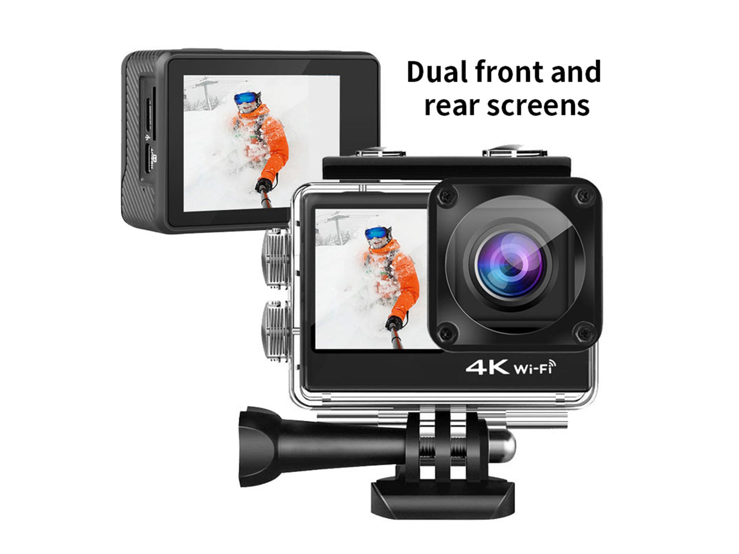 Waterproof DUAL Screen 4K Sports Camera Wireless Touch Screen Digital Camera Sports DV