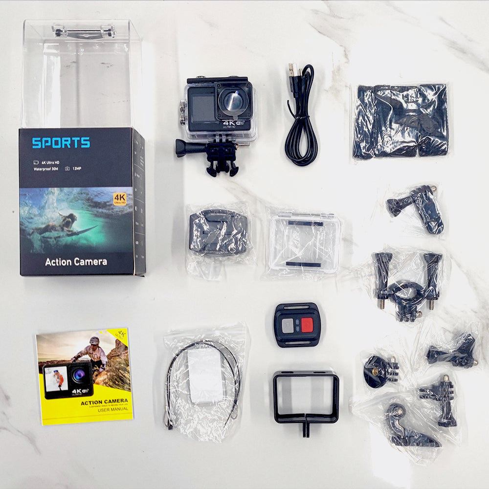 RYG 4K HD Sports Action Camera with Wi-Fi & Remote