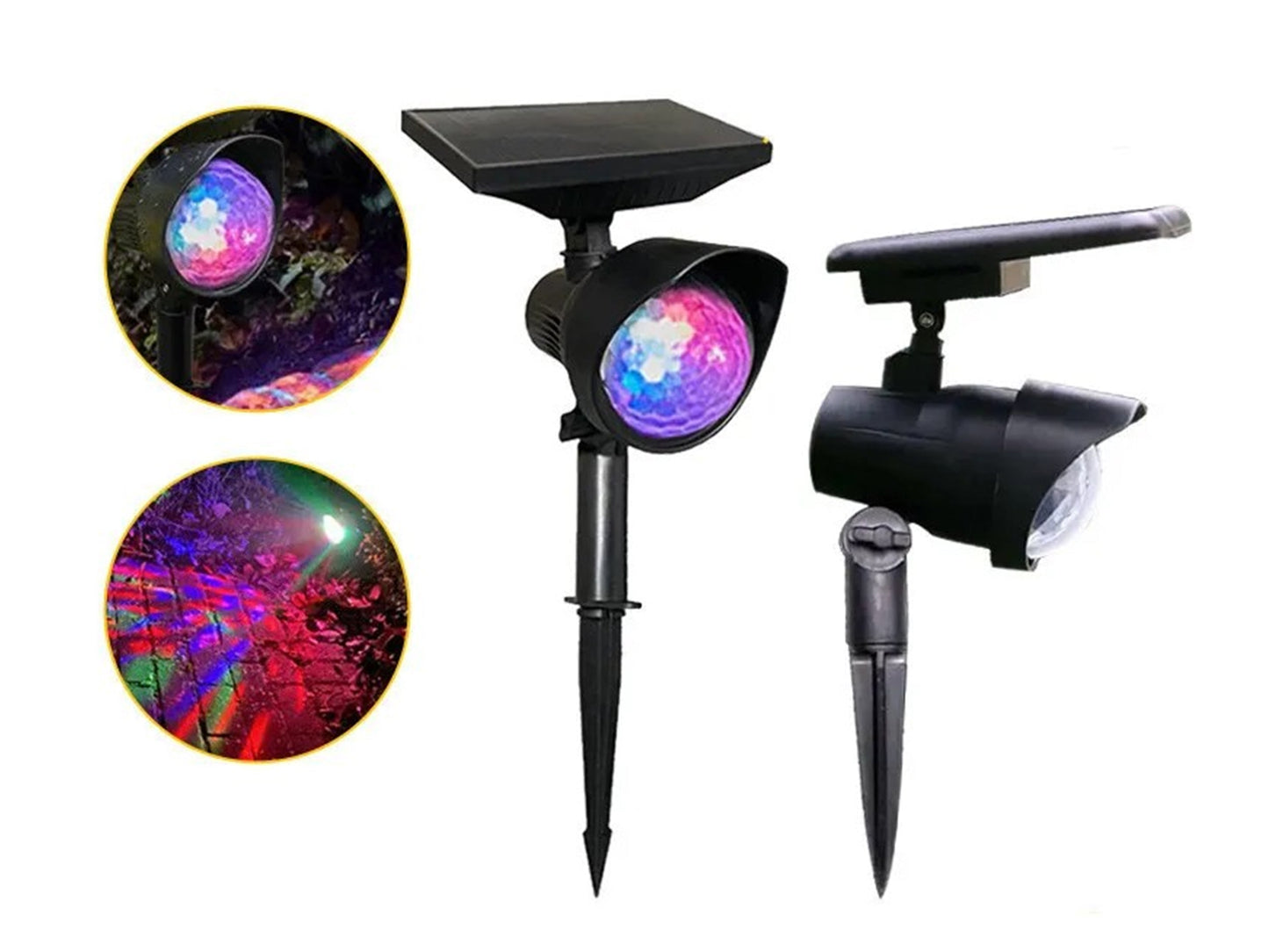 Solar Rotating Color Projection Light