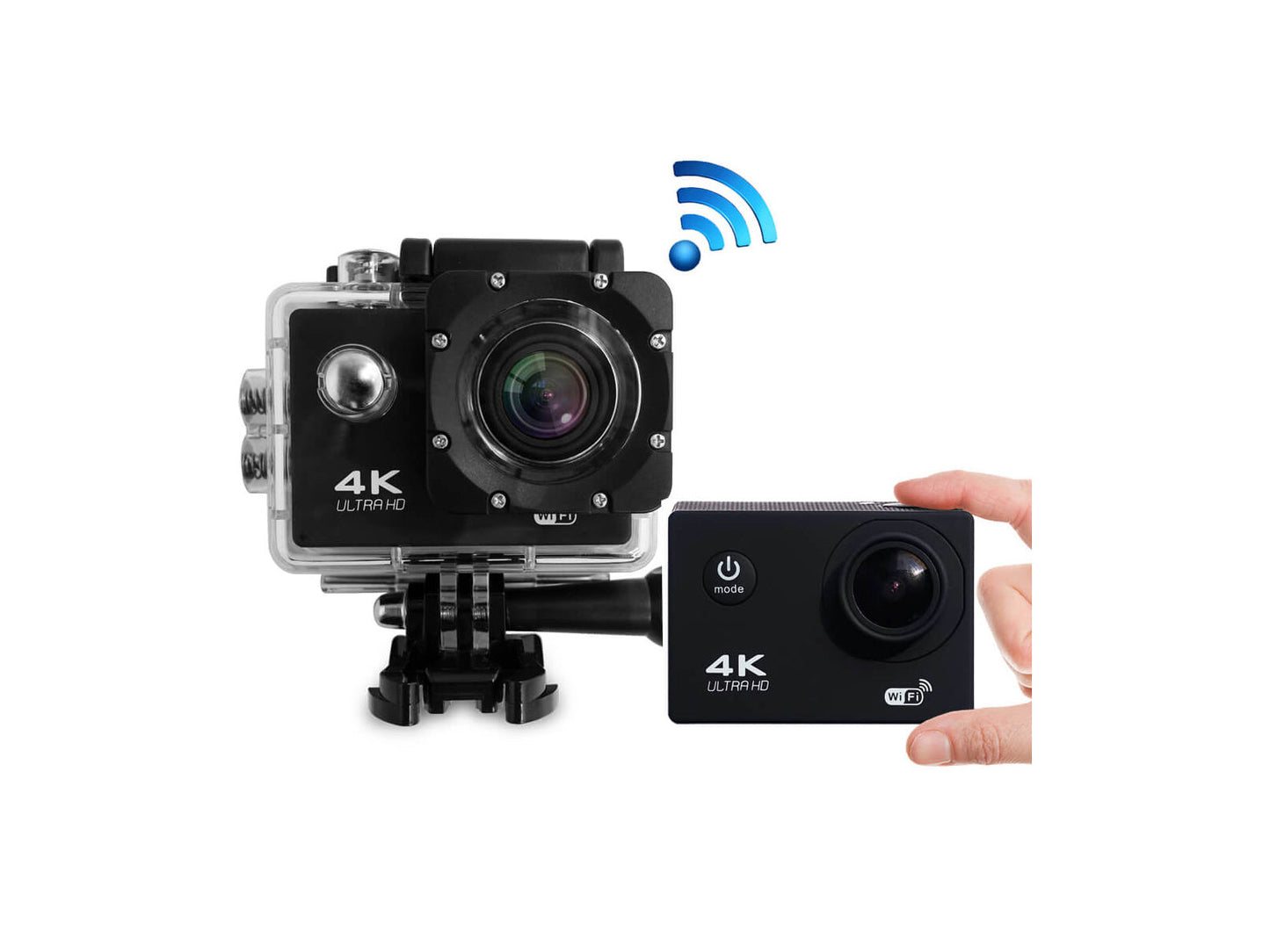 RYG 4K HD Sports Action Camera with Wi-Fi & Remote