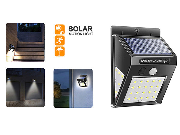 Solar Powered LED Wall Light-4pcs pack