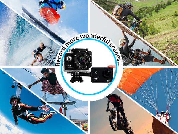 RYG 4K HD Sports Action Camera with Wi-Fi & Remote