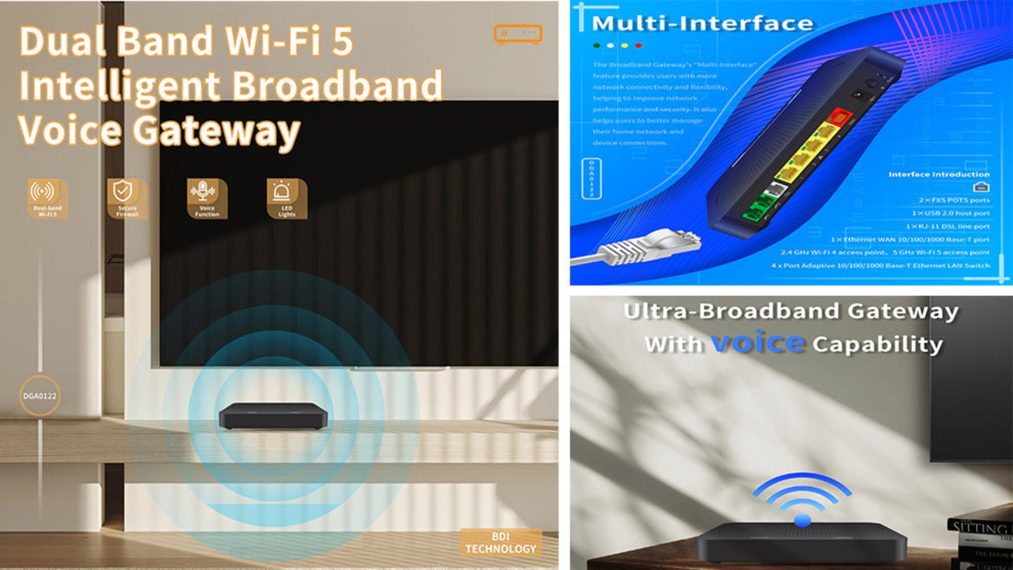 IINET Dual-Band Wi-Fi 5 Smart Ultra-Broadband Gateway with Voice