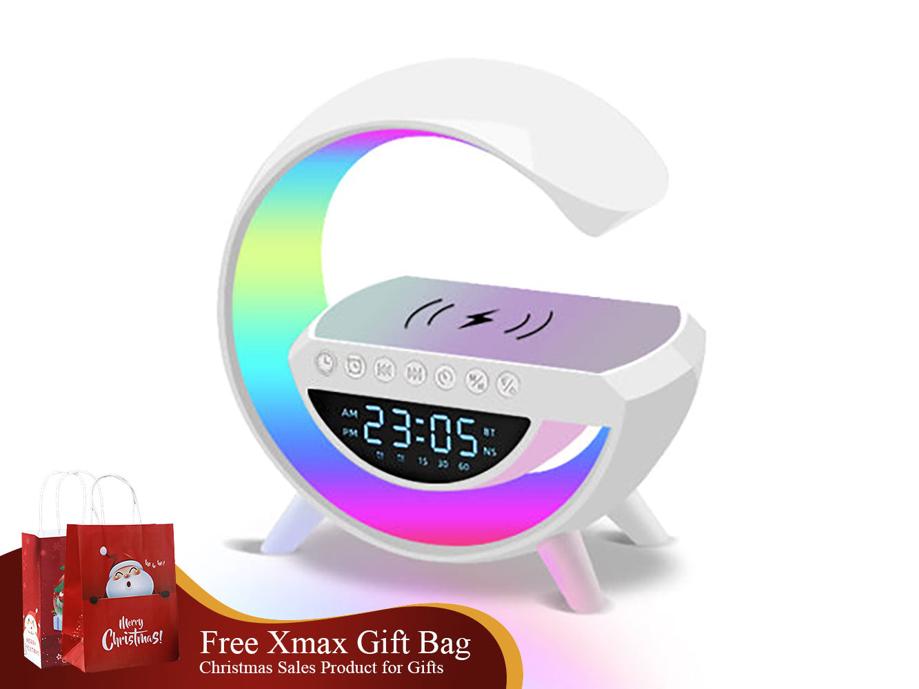 RYG 3 in 1 Rainbow Multi-function Night Light Wireless Charging Stereo