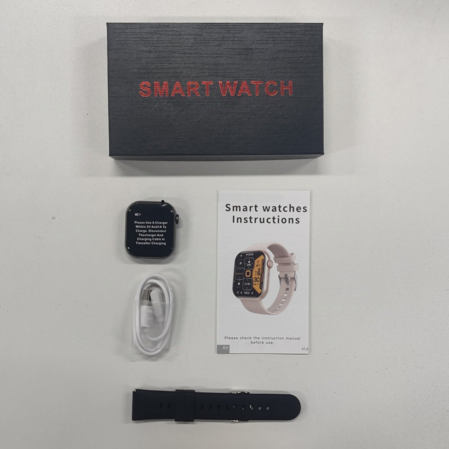 RYG Fourth Generation Smart Watch -- Black