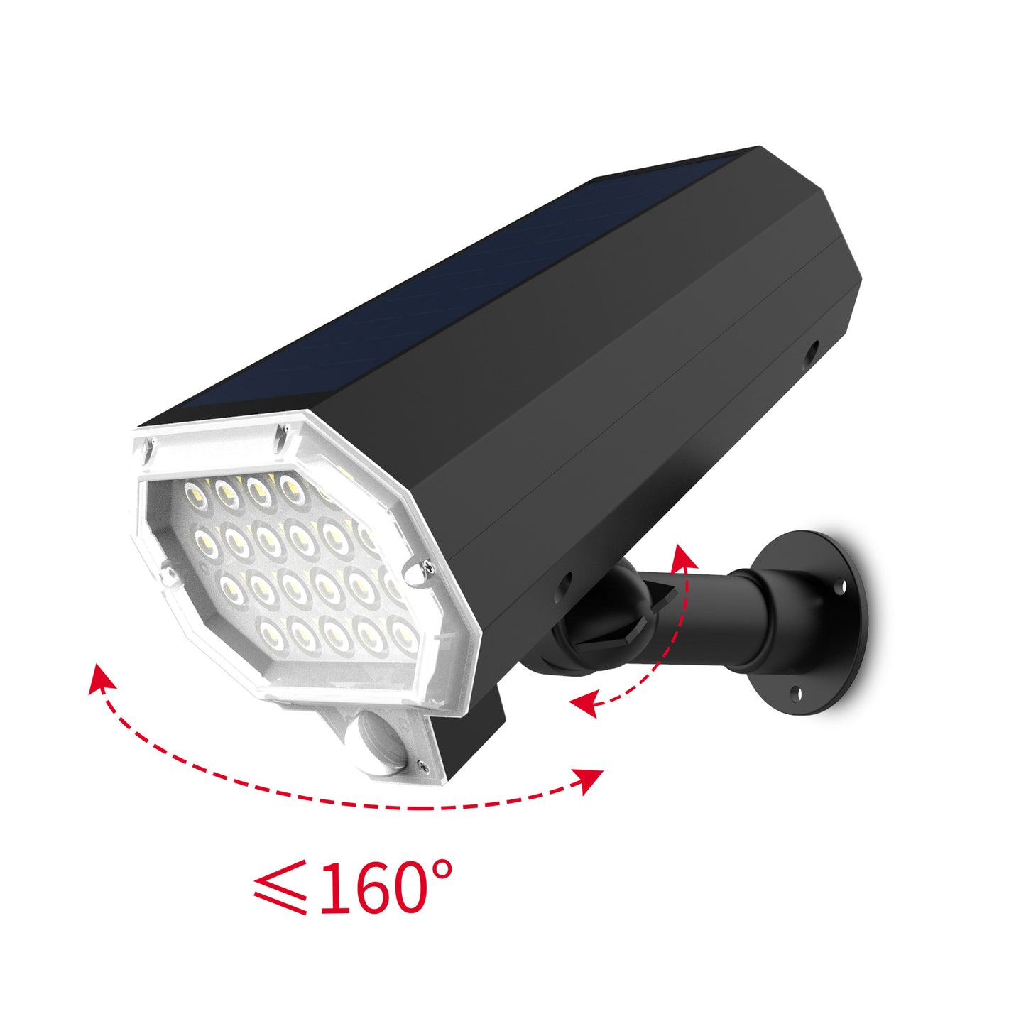 LED solar multifunctional spotlight with automatic tracking and rotation