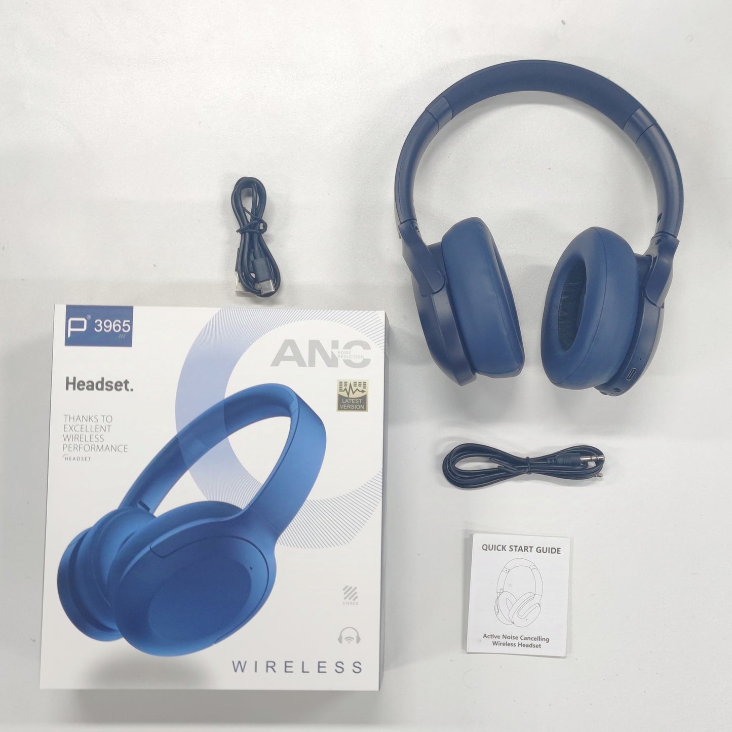 ANC Active Noise Canceling Bluetooth Headphones Headset