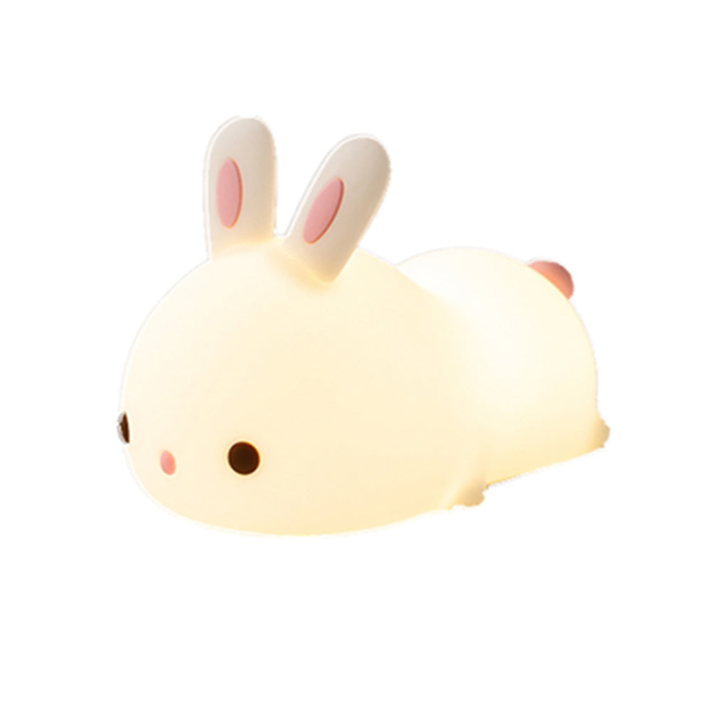 7 Color Changing Rabbit Night Light for Sleeping Silicone LED Lamp